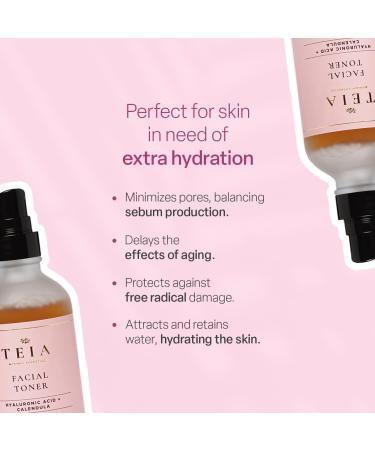 TEIA Cosmetics Alcohol-Free Hyaluronic Acid Facial Toner - Natural Vegan Non-Toxic & Cruelty-Free for Ultimate Hydration - Buy Online on GoSupps.com