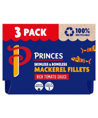 Princes Mackerel Fillets with Tomato Sauce 3 X 125g