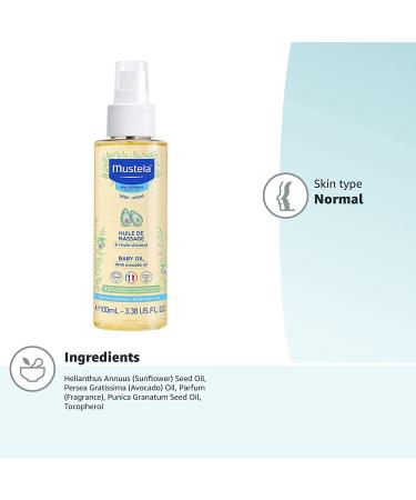 Mustela Baby Oil 3.38 fl oz | Nourishing & Gentle Skin Care for Babies - Buy Online on GoSupps.com