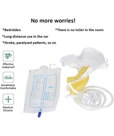 Easy Use Urine Drainage Bag Men's Portable Pee Holder Elastic Waistband Spillproof Incontinence 0121 (Size : 2pcs) - Buy Online on GoSupps.com