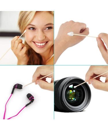 Buy 300 Long Wooden Handle Cotton Swabs - 15cm Cleaning Sticks for Camera Keyboard Makeup & Polishing | International Shipping Available - Buy Online on GoSupps.com