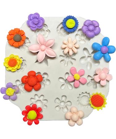 Miniature Daisy Flower Polymer Clay Molds for Jewelry Making & Crafting - 15 Flowers - Buy Online on GoSupps.com