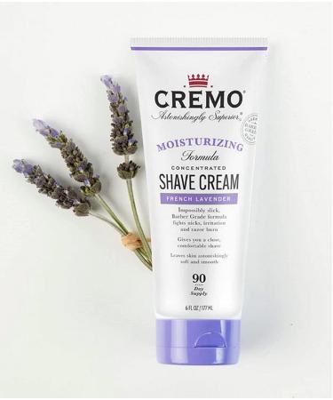 Cremo French Lavender Moisturizing Shave Cream - 6 fl oz - Buy Online on GoSupps.com