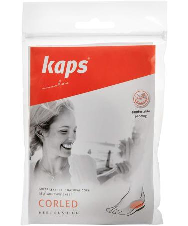 Kaps Orthotic Heel Lift Raise - Genuine Leather & Cork, Self-Adhesive - Achilles Tendonitis Relief - Women UK 2-7 EUR 35-40 Beige - Buy Online on GoSupps.com