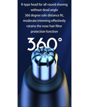 Ear and Nose Hair Trimmer 2024 | Painless USB Rechargeable | LED Display | Easy Clean | For Men & Women - Blue - Buy Online on GoSupps.com