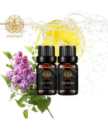 Aromatherapy Lemon Essential Oil Set for Diffuser 100% Pure Clove Essential Oil Fragrance Set for Humidifier 2x10ml 100% Pure Lemon Essential Oils Aromatherapy Clove Oils Set for Air Freshener - Buy Online on GoSupps.com