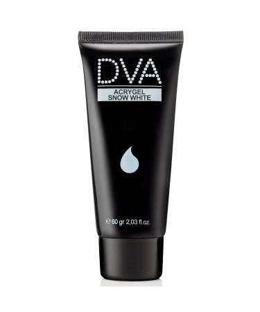 DVA Acrygel Colour Snow White Acrylic Gel for Nail Reconstruction Lightweight and Modellable No Colature Gives Strong and Light Nails Suitable for Ruined Nails 60g