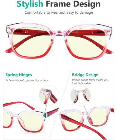 Eyekepper 4-Pack Women s Blue Light Blocking Reading Glasses - Two Tone 1.75 Strength | Stylish & Comfortable Eye Care - Buy Online on GoSupps.com