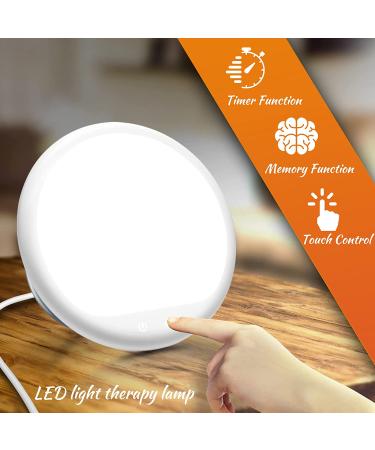 10000 Lux UV-Free Light Therapy Lamp with Touch Control and Adjustable Brightness - Home & Office Sunlight Lamp with Timer Setting and Rotatable Bracket - Buy Online on GoSupps.com