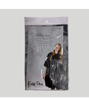 Betty Dain 324V Jumbo Shampoo Cape - Waterproof & Stain Resistant Vinyl - Extra Large 45 x 54 - Black - Buy Online on GoSupps.com