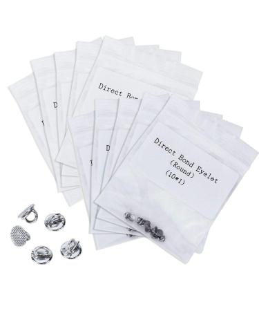 Sino Dental Orthodontic Brackets Lingual Buttons Bondable Double Wings Round Base with Rectangular Bondable Eyelets - 10 Packs (10pcs/pack) - Bond Eyelets - Buy Online on GoSupps.com