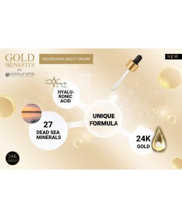 Nourishing Night Cream with Gold | 24k Dead Sea Minerals for Youthful Glow & Wrinkle Reduction - Buy Online on GoSupps.com