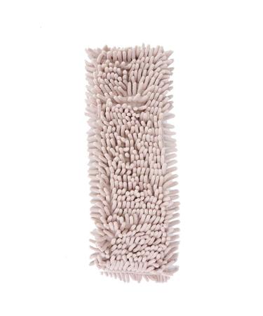 Fiber Mop Reusable Chenille Mop Pads Cloth Flat Wet Or Dry Floor Cleaning Flat Replacement Heads for Home Office Bathroom (Cream-Coloured)