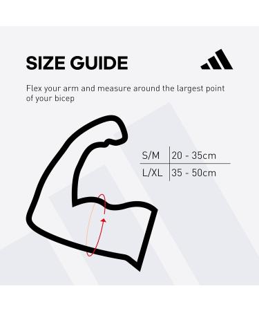 Buy Adidas Compression Arm Sleeves L/XL - White | Optimal Support 35-50 cm Biceps | International Shipping - Buy Online on GoSupps.com
