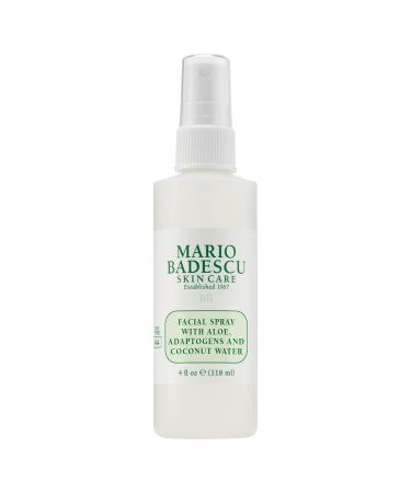 Mario Badescu Setting Facial Spray Mist with Aloe & Coconut Water, Refreshing and Hydrating Makeup Spray, Alcohol Free, Fragrance Free, Dye & Sulfate Free 4 Fl Oz (Pack of 1)