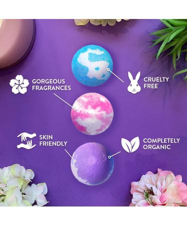 3 x Value Bath Bomb Gift Set from Zimpli Gifts - Ideal Stocking Fillers for Women & Teenagers | Christmas Fizzing Bubble Bath Bombs Relaxing Pamper Kit - Buy Online on GoSupps.com
