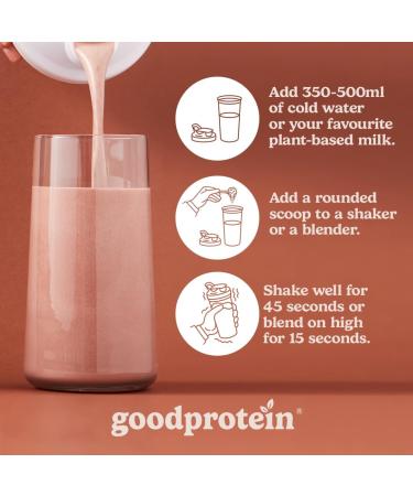 Good Protein Vegan Plant-based Protein Powder 100% Natural Non-GMO Dairy-free Gluten-free Soy-free No Added Sugar and Nothing Artificial. Mocha All-in-One Shake 880 grams Mocha 880 g - Buy Online on GoSupps.com