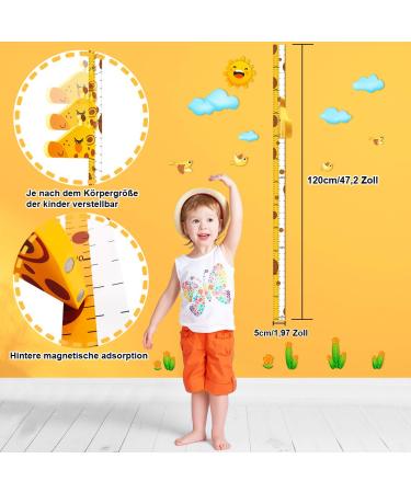 Buy 3D Movable Giraffe Baby Yardstick Height Chart | Kids Room Decor - Duoupa Yellow - Buy Online on GoSupps.com