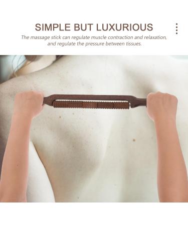 Lurrose 1 STK Wooden Massage Roller - Manual Trigger Point Device for Spine & Muscle Relief - Wenge Body Roll Tool - Buy Online on GoSupps.com
