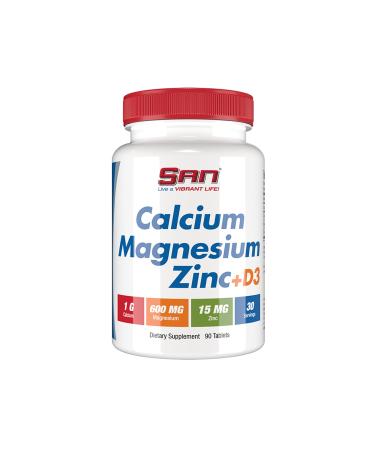 Calcium Magnesium Zinc + D3 Supplement - Essential Mineral Blend for Bone Health and Immune Support 30 Servings