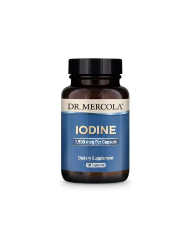 Dr. Mercola, Iodine, 90 Servings (90 Capsules), Helps Support Bone and Brain Health, Helps Support Energy Levels, Non GMO, Soy Free, Gluten Free 90 Count (Pack of 1)