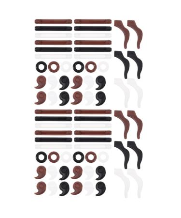Silicone Eyeglass Tip Holder: Eyeglass Temples Ear Hook Soft Comfortable Non-Slip Silicone Ear Hooks for Sunglasses 48 Pairs