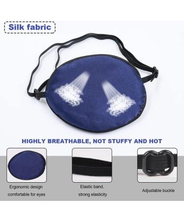 Silk Elastic Eye Flaps for Adults - Adjustable Strabismus & Amblyopia Support - Blue & Black (2 Pack) - Buy Online on GoSupps.com