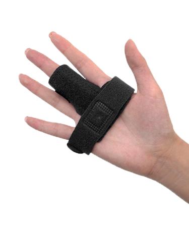 Trigger Finger Splint Adjustable Finger Brace for Right/Left Hand Stabilizing Support for Sprains Pain Relief Mallet Injury Arthritis Black2