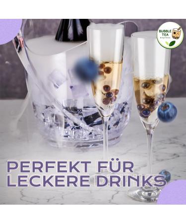 Bubble Tea Express - Fruity Popping Boba Pearls Blueberry 490g | Vegan Gluten-Free & Lactose-Free | Delicious Fruit Juice Beads for Bubble Tea - Buy Online on GoSupps.com