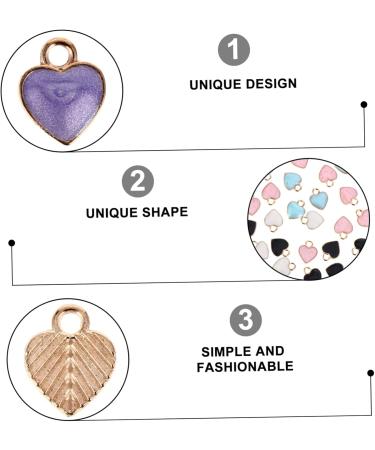 TEHAUX 150 Pcs Heart Pendant Diy Earrings Wedding Pendant Charms for Earrings Heart Beads Heart Lock - Buy Online on GoSupps.com