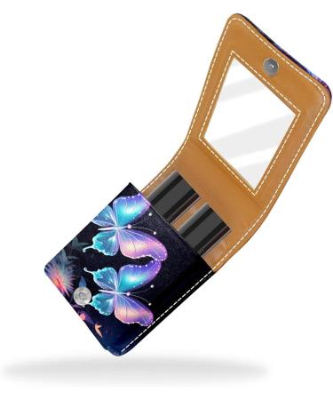 Buy Travel Lipstick Organizer Case | Portable Makeup Bag with Mirror | Butterfly Fantasy Design - Perfect for International Shipping - Buy Online on GoSupps.com
