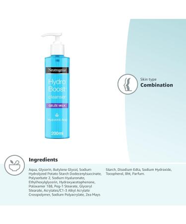 Neutrogena Aloe Vera Hydro Boost Gel Cleanser with Hyaluronic Acid - 200 ml (Pack of 1) - Buy Online on GoSupps.com