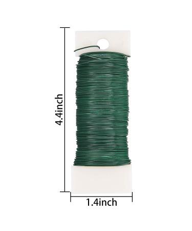 3 Pack 22 Gauge Green Floral Wire -118 Yards | Flexible Paddle Wire for Crafts, Christmas Wreaths, Garland & Flower Arrangements - Buy Online on GoSupps.com
