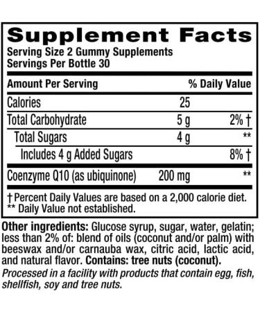 VitaFusion CoQ10 Gummies - Natural Peach Flavor, 200mg, 60 Count - Buy Online on GoSupps.com