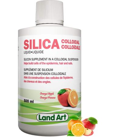 Liquid Silica Supplement - 500ml - For Skin Hair and Nails - Great Taste - Fast Absorption - Vegan - Non-GMO Gluten Free Sugar Free 33 Doses - Made in Canada
