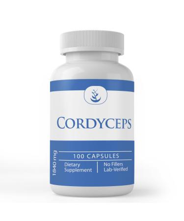 Pure Original Ingredients Cordyceps (100 Capsules) Always Pure No Additives Or Fillers Lab Verified 100 Count (Pack of 1)