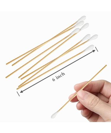 200 Count Biodegradable Long Cotton Swabs with Wooden Sticks - Ideal for Makeup, Ears, Pets, Gun Cleaning - Pack of 1 - Buy Online on GoSupps.com