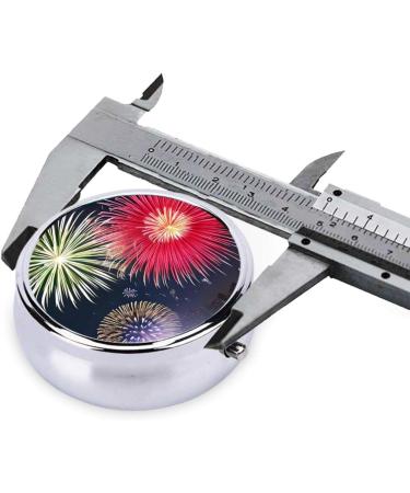 Splendid Fireworks Round Pill Box - 3 Compartment Portable Organizer for Travel | Best Travel Pill Box - Buy Online on GoSupps.com
