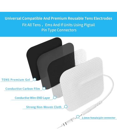 28PCS TENS Unit Replacement Pads - Premium Reusable Electrode Pads for Muscle Stimulator - 8 Large 2x4, 16 Medium 2x2, 4 Round 2.75 - Buy Online on GoSupps.com