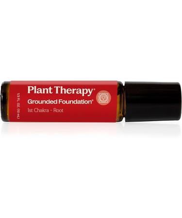 Plant Therapy Chakra 1 Grounded Foundation (Root Chakra) Essential Oil Blend Pre-Diluted Roll-On 10 mL (1/3 oz) 100% Pure Therapeutic Grade