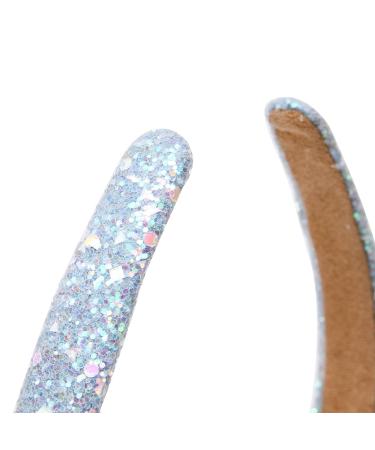 LONEEDY 3 Pack Glitter Sequins Hard Headbands for Kids & Women - Pink, Sky Blue, White - Buy Online on GoSupps.com