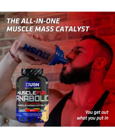 USN Muscle Fuel Anabolic Banana All-in-one Protein Powder Shake (2kg): Workout-Boosting Anabolic Protein Powder for Muscle Gain - New Improved Formula Banana 2 kg (Pack of 1) - Buy Online on GoSupps.com