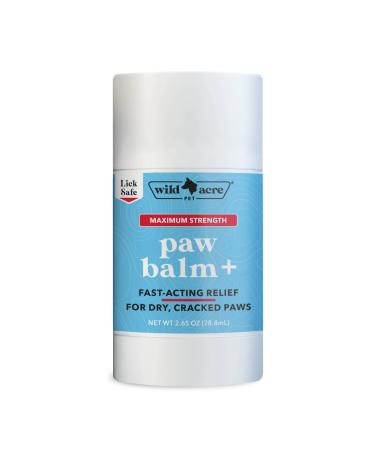 Wild Acre Dog Paw Balm 2.65oz - Maximum Strength Paw Balm for Dogs in an Easy Stick Applicator - Dog Paw Protector for Dry, Cracked Paws