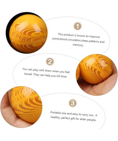 Fomiyes 2st Health Ball - Sea Pasture Chinese Massage Balls for Finger Gymnastics & Handle Reinforcement | Natural Resin & Beeswax - Buy Online on GoSupps.com