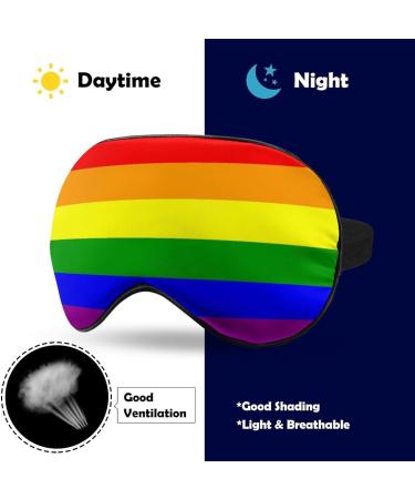 Rainbow LGBT Pride Flag Sleep Mask - Adjustable Eye Cover for Sleeping and Travel - Buy Online on GoSupps.com