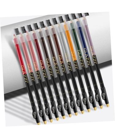 FOMIYES Black Eyeliner Pencils 12pcs Lip Liner Eyeliner Black Waterproof Eyeliner Make up Kit Matte Makeup Tool Makeup Pen Lips - Buy Online on GoSupps.com