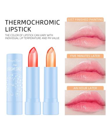 Aloe Vera Clear Jelly Lipstick Set - Color Changing Lip Gloss for Long Lasting Moisture - 4 Pack Korean Lip Stain for Women and Girls - Buy Online on GoSupps.com