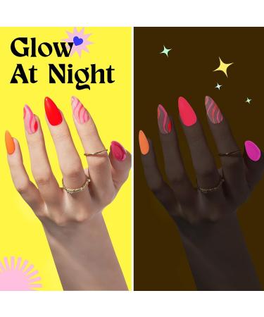 Luminous Gel Nail Polish Kit - 6 Glow In The Dark Colors | Spring Summer Gel Polish Set | Soak Off, Nail Art Design | Fluorescent Beauty Gift - Buy Online on GoSupps.com