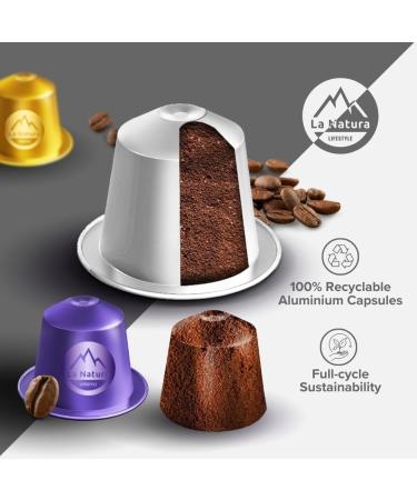  La Natura LIFESTYLE La Natura Lifestyle Coffee Test Box | 120 Coffee Capsules in 6 Different Varieties | 100% Recyclable - Buy Online on GoSupps.com
