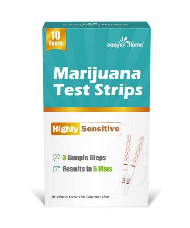 EasyHome THC Test Strips: Urine Test Kit - Detect Metabolites in Urine with Cutoff Level 50ng/mL- 10 Pack ESTH-115 - Buy Online on GoSupps.com